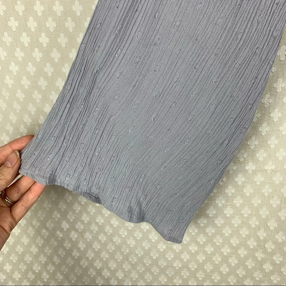 American Eagle Purple Ruffle Embroidered Crop Top - Picture 3 of 7